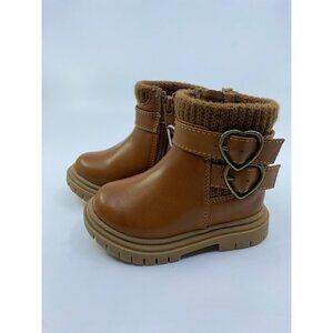 New Sugar Toddler Girls Lil Natalie Zipper Closure Boots - Carmel - Size 5